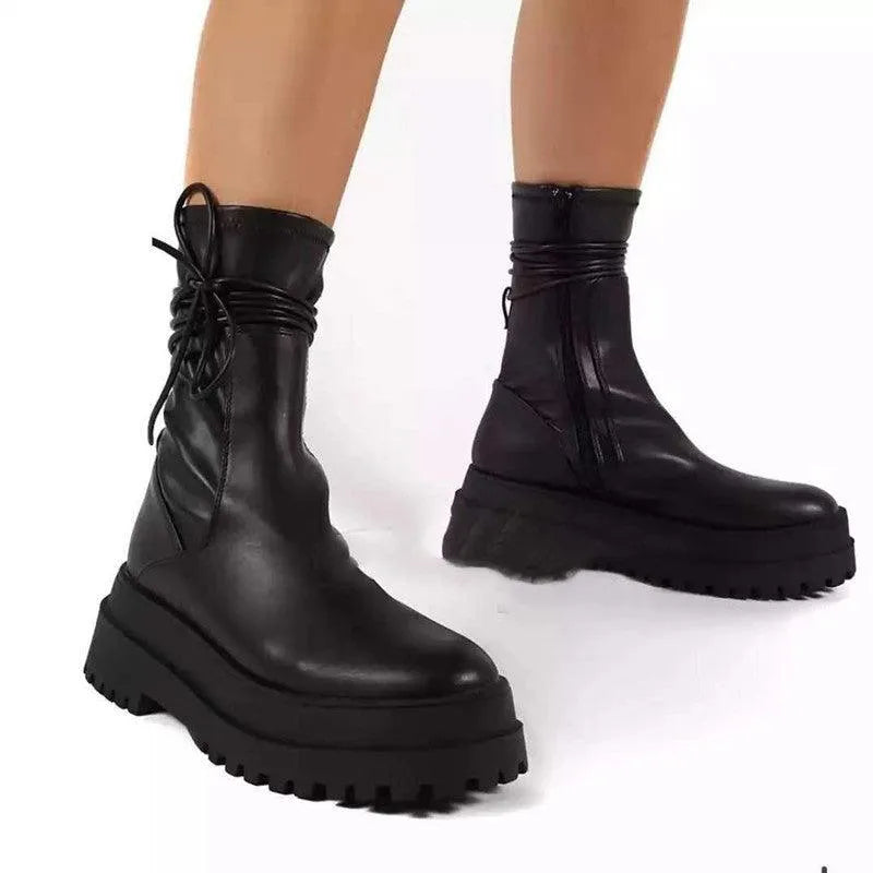 WW | Dame ankle boots with platform - Non-slip, trendy and super comfortable