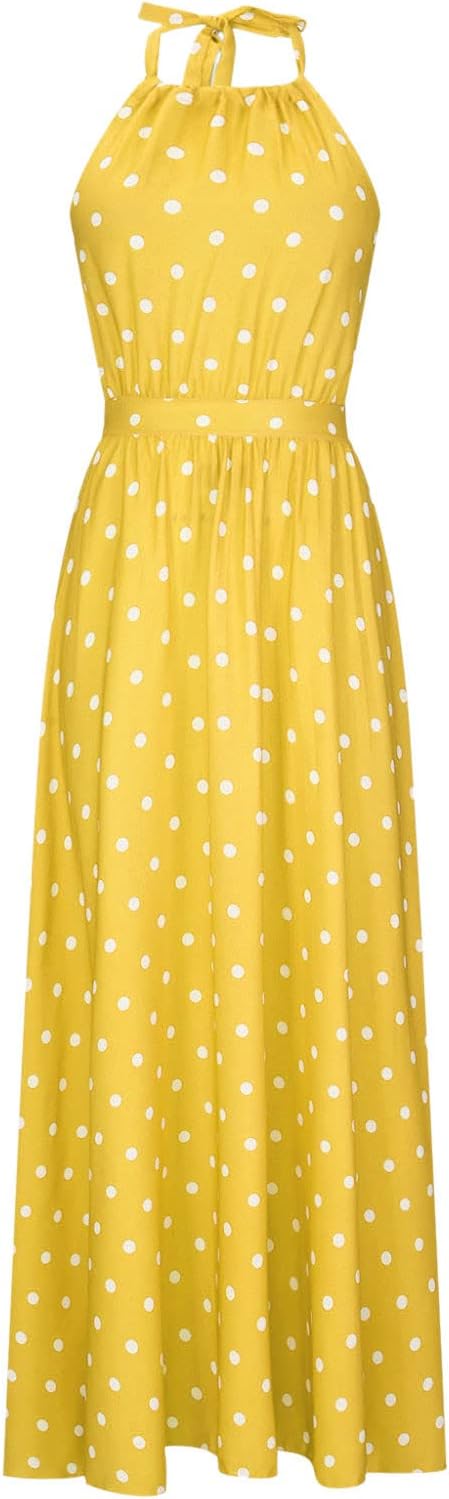 WW | Boho Drucken Patchwork Halter Plissierte Kleider