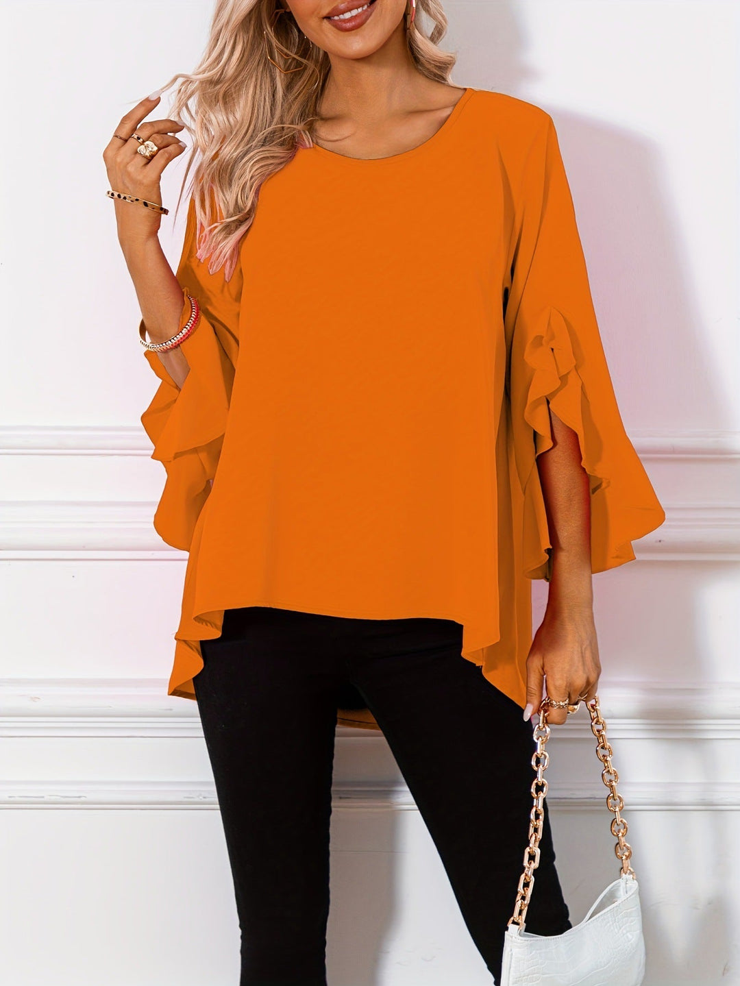 W&W Mode | Bluse Mit Rundhalsausschnitt Für Den Frühling