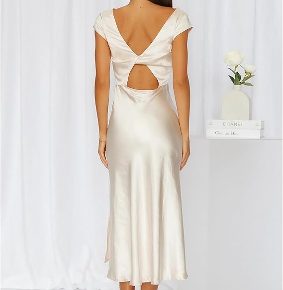 W&W Mode - Elegantes Slik-Kleid