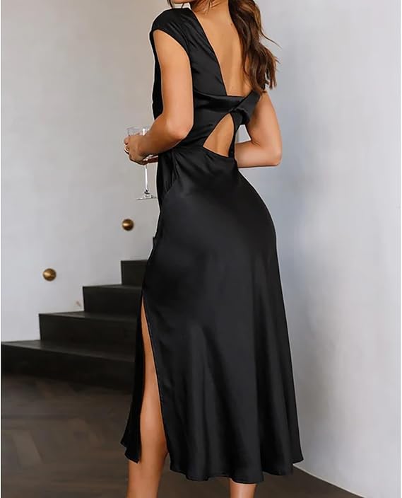 W&W Mode - Elegantes Slik-Kleid