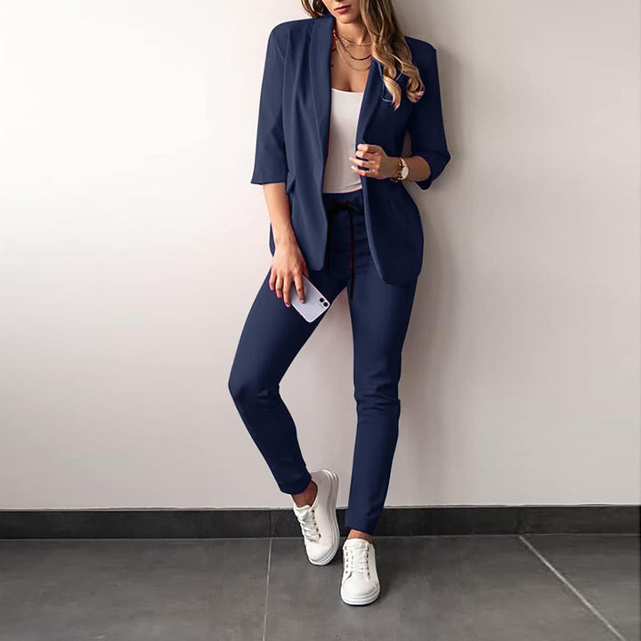 W&W Mode 2-teiliger Damenanzug | Stilvoller Blazer und Hose für Damen