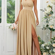 ÉléganceOne™ – One-Shoulder Maxikleid mit Schlitz & Cut-Out Detail