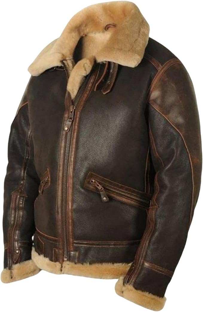WW | Lederjacke mit hohem Kragen für Herren | Stylische und nachhaltige Motorradjacke