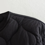 Oversize gesteppte Jacke mit Druckknöpfen