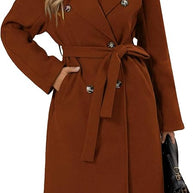 WW | Klassischer Damen Trenchcoat Mit Doppelknopfverschluss