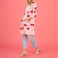 WW | Süßer Cardigan mit Herzmuster