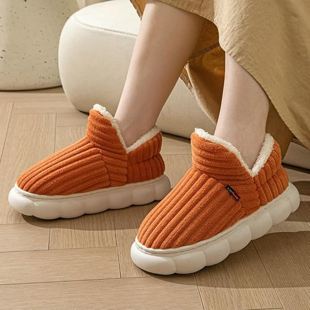 WW | Plüschschuhe Damen - weiche komfortable Hausschuhe für zu Hause