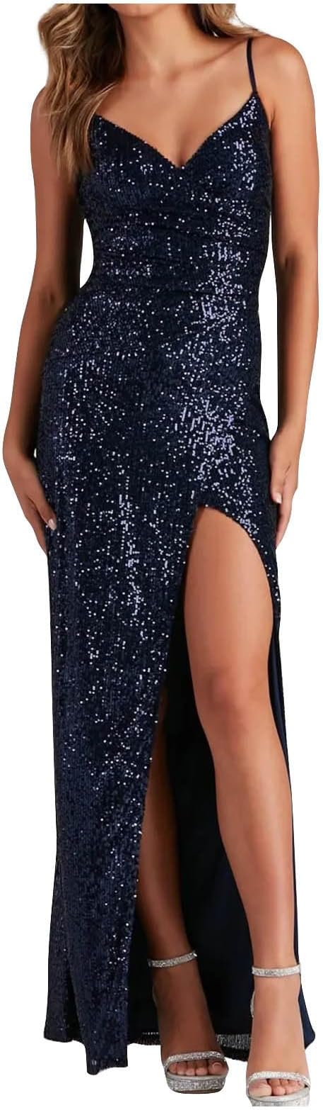 W&W Mode | Paillettenverziertes Abendkleid Elegantes Festkleid