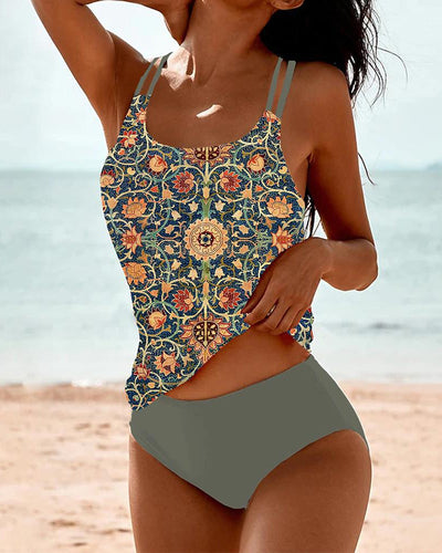 WW | Moderner Tankini Mit Bedruckten Fallen
