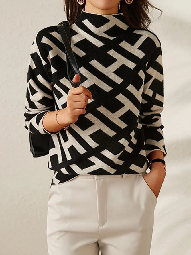 WW | gemusterter Pullover für Frauen