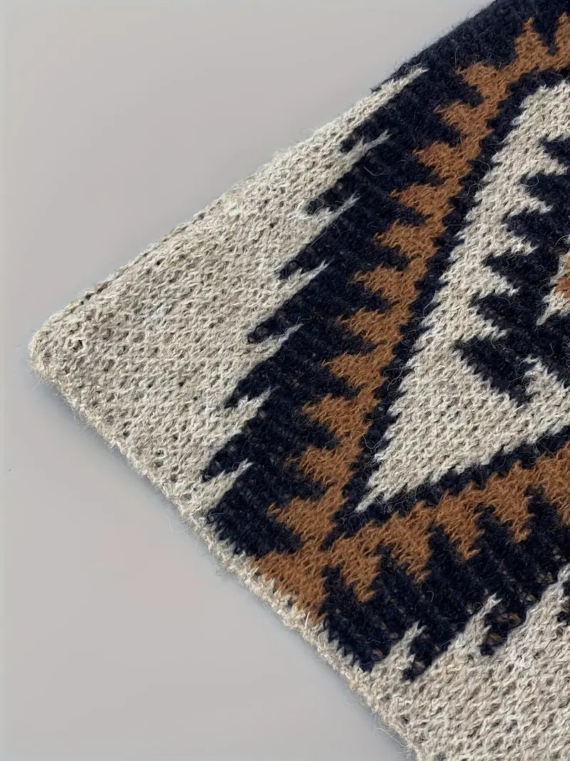 – Strickjacke mit ethnischem Aufdruck