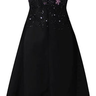 Luméa™ – Elegantes Abendkleid mit Blumen-Glanz, V-Ausschnitt & fließendem Rock für festliche Anlässe
