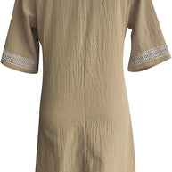 Casalina™ – Luftiges Leinen-Sommerkleid mit Stick-Details