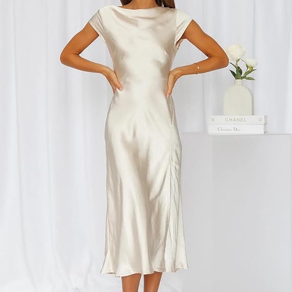 W&W Mode - Elegantes Slik-Kleid