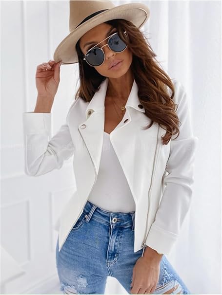 W&W Mode Wildleder Jacke | Elegante Jacke in Suede-optik für Damen