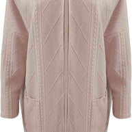 W&W - Lange Strickjacke mit Kapuze