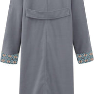 Wintermantel mit floralem Muster