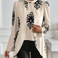 WW | Bluse Puffärmel Unregelmäßiger Druck