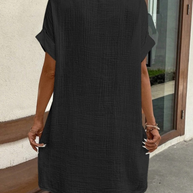 WW | Schick Casual Stil Leinenkleid