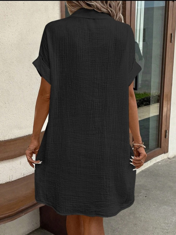 WW | Schick Casual Stil Leinenkleid