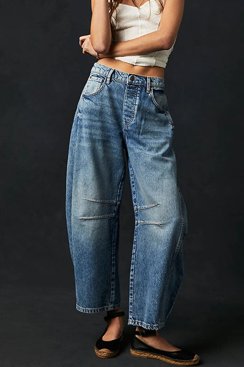 WW | Rosiedress Mid Rise Barrel Leg Jeans