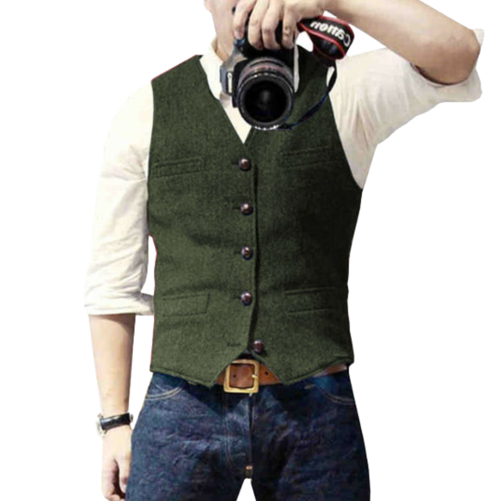 W&W Mode | Stilvolle Herren Weste Im Denim Look