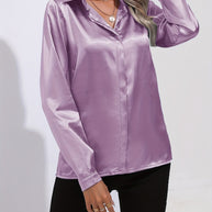WW | Schicke Herbst Elegante Satin Bluse für Frauen