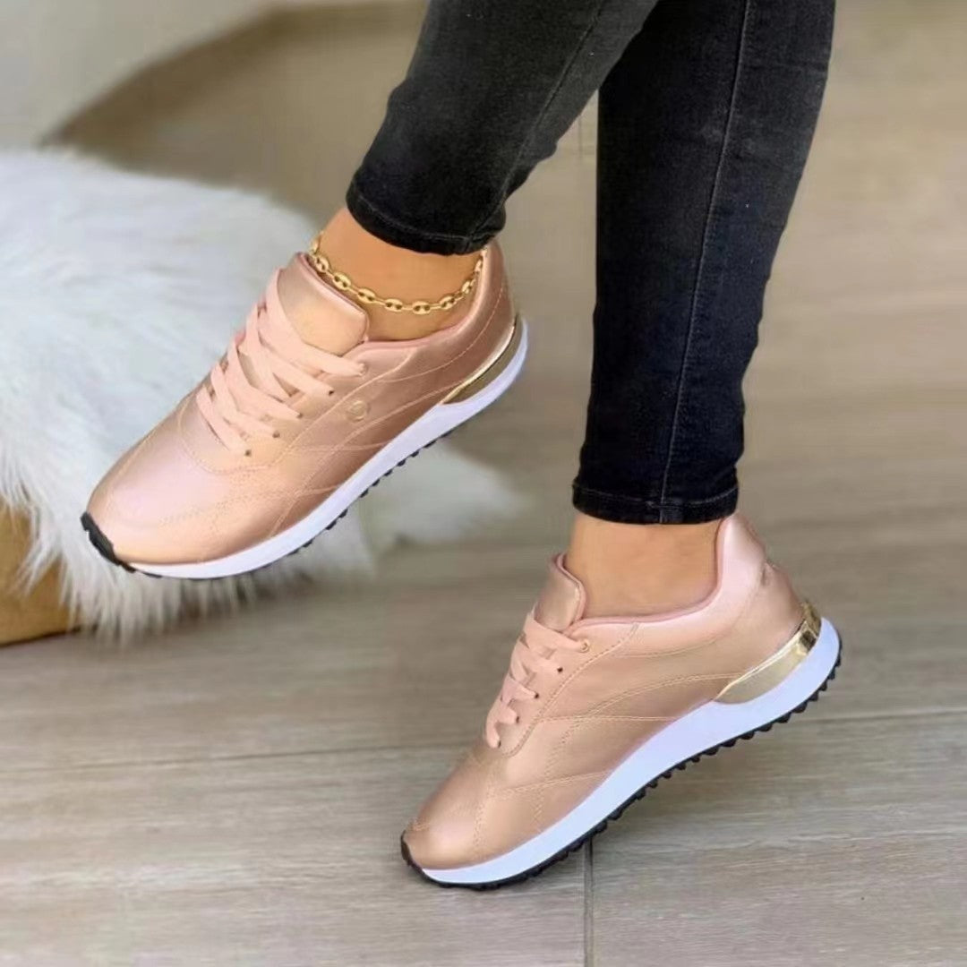 WW | Bequeme Leder Damen Sneakers