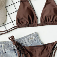 WW | Strapless Ruched Bikini Set