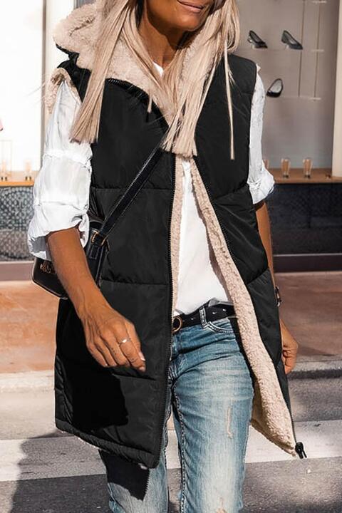 WW | Zip-Up Longline Hooded Vest