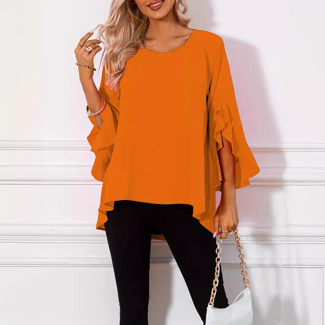 W&W Mode | Bluse Mit Rundhalsausschnitt Für Den Frühling