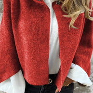 WW | Rundhals-Wolljacke Für Frauen Mit Langen Ärmeln