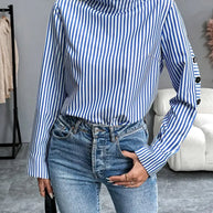 WW | Stylische Gestreifte Bluse aus Baumwolle