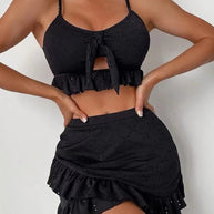 WW | Dreiteiliges Bikiniset mit Rock