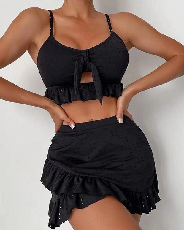 WW | Dreiteiliges Bikiniset mit Rock