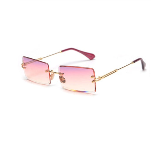 WW | Modische Rechteckige Sonnenbrille Im Retro Stil