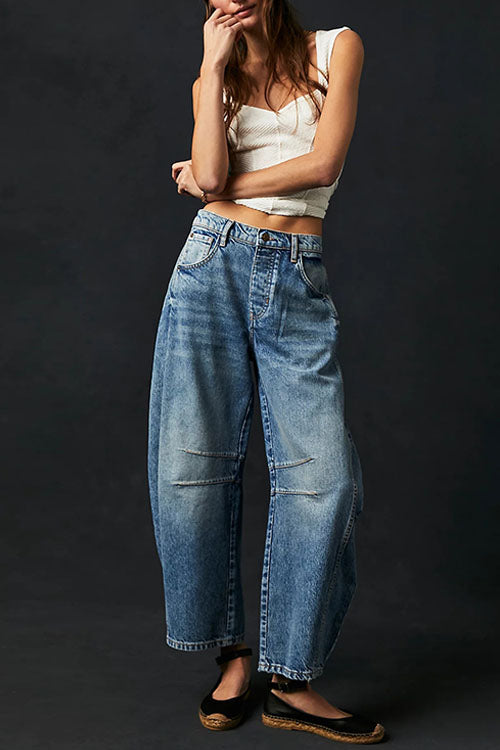 WW | Rosiedress Mid Rise Barrel Leg Jeans