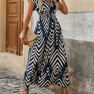 Alloverdruck Kleid mit Rocktaille