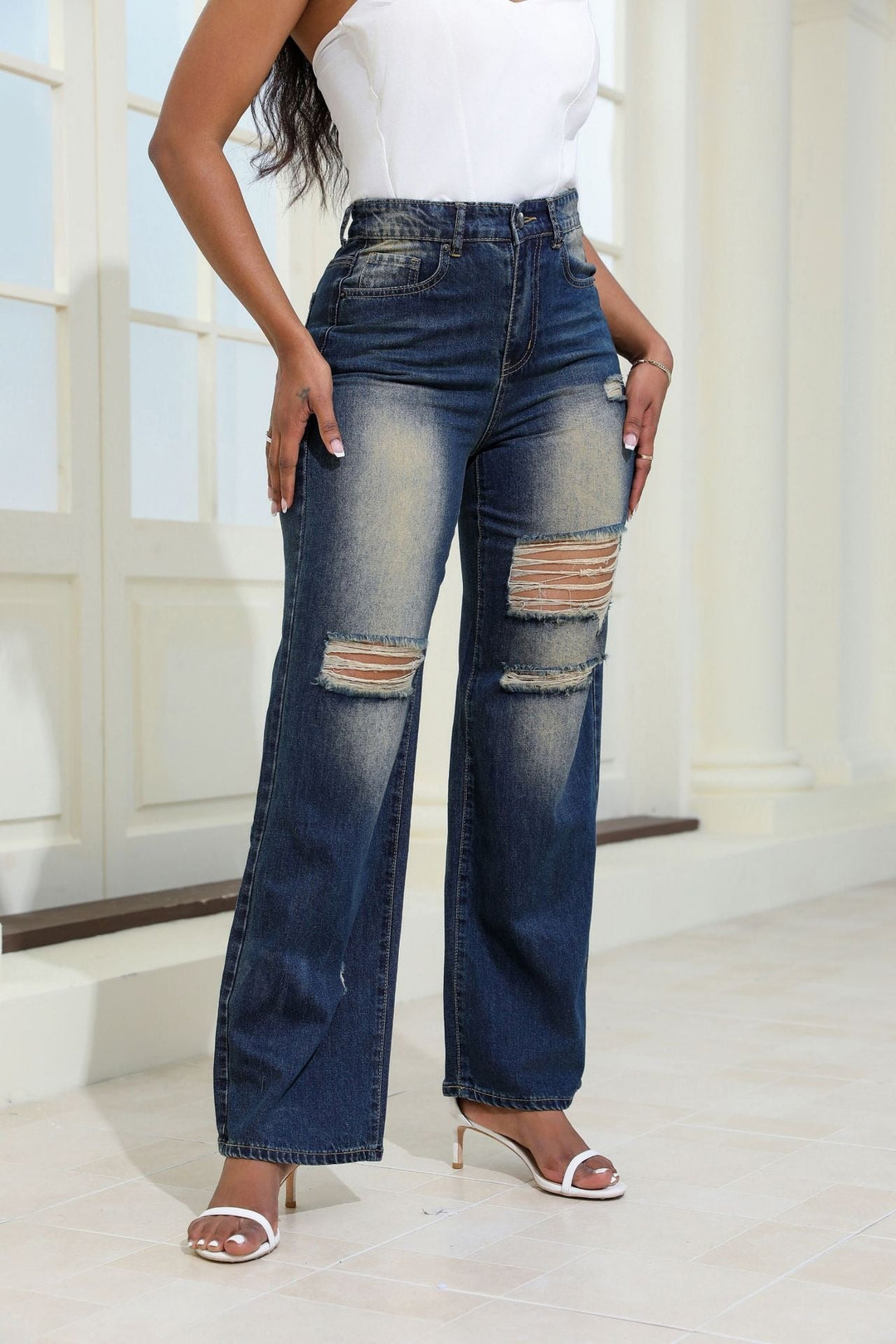 W&W Mode | Weit Geschnittene Jeans Mit Hoher Taille