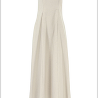 Sophia™ - Khaki Leinen A-Linien-Kleid mit Taschen