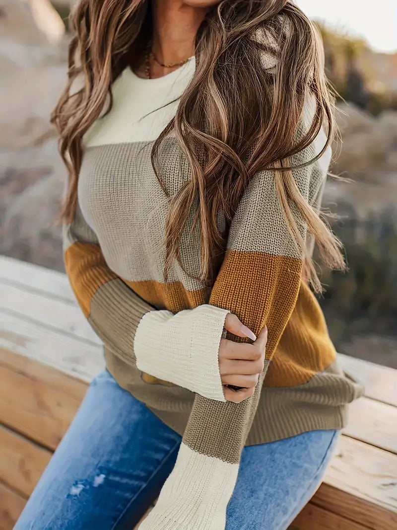 WW | Gestreifte Gestrickte Damen Tops Stilvoll und Bequem