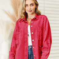 WW | Zerrissene Rohsaum-Denimjacke