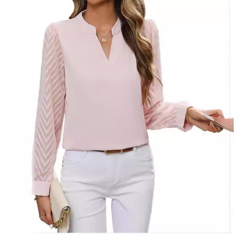 W&W Mode | Elegantes Chiffon Top Mit V-ausschnitt