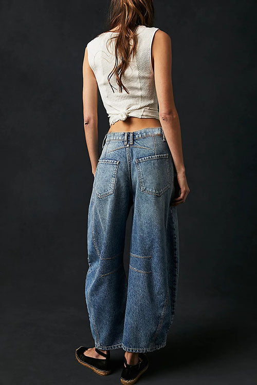 W&W Mode | Rosiedress Mid Rise Barrel Leg Jeans