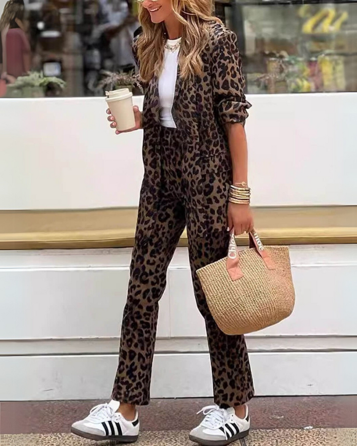 W&W Mode | Elegantes Satz Mit Leopardenmuster