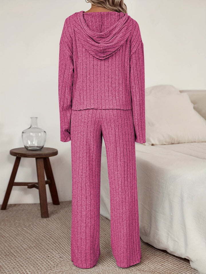 W&W Mode | Damen Freizeit Uni Farbener Kapuzenpullover und