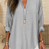 WW | Lässige Damen Leinenbluse