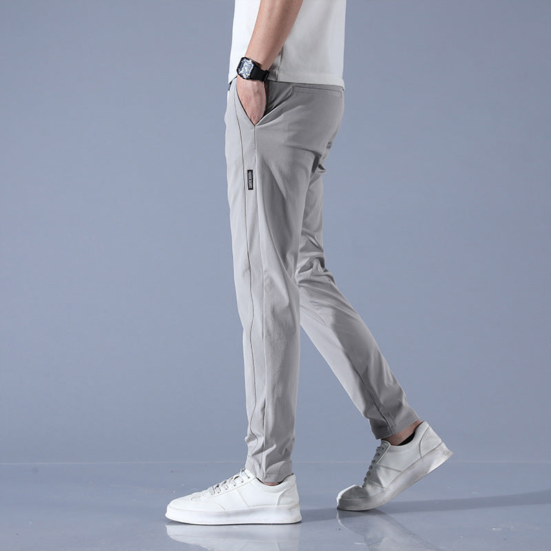 W&W Mode | Atmungsaktive Gerade Sporthose Aus Sommer Eis Seide Für Herren