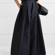 WW | Bequeme Hose mit Hoher Taille und Weitem Bein mit Falten